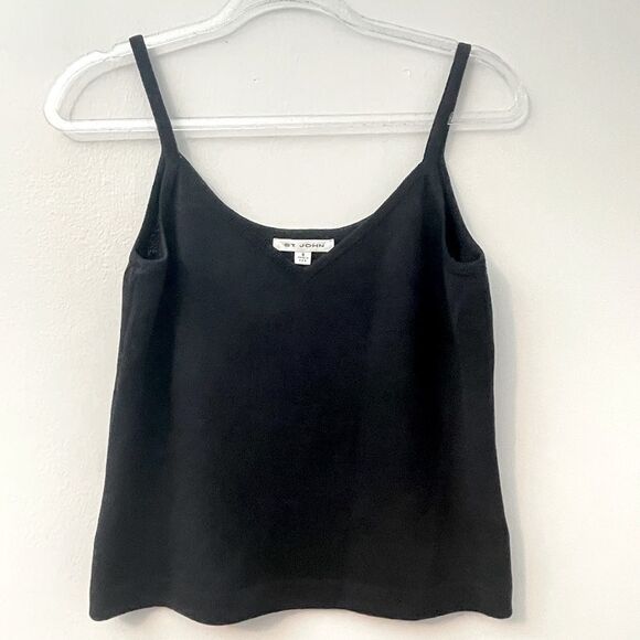 St. John V Neck Wool Blend Sleeveless Top Small - Picture 1 of 2
